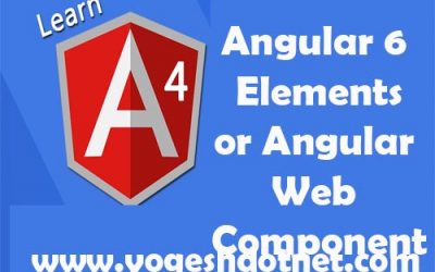 Creating web component in angular 6 : Angular element