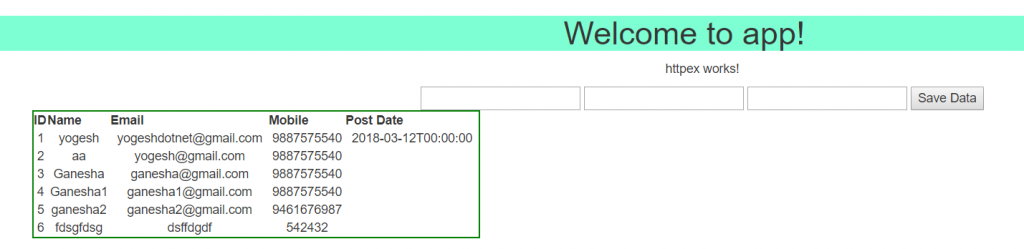 Fetch , Show and Post Data from WEB API in angular | Angular | ASP.NET ...