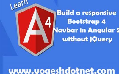 Build a responsive Bootstrap 4 Navbar in Angular 5 without jQuery