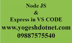 How to set up express framework in visual studio code