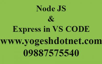 Node and express setup in visual studio code