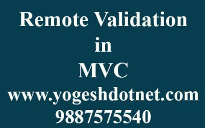 Remote attribute in asp.net mvc | examples