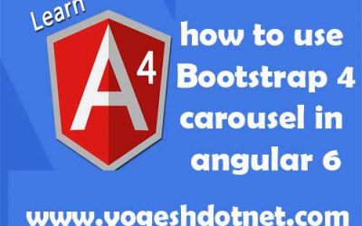 how to use bootstrap 4 carousel in angular 5 | 6