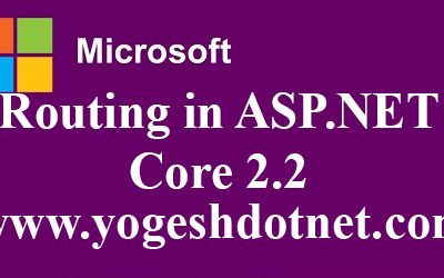 Routing in ASP.NET Core 2.2